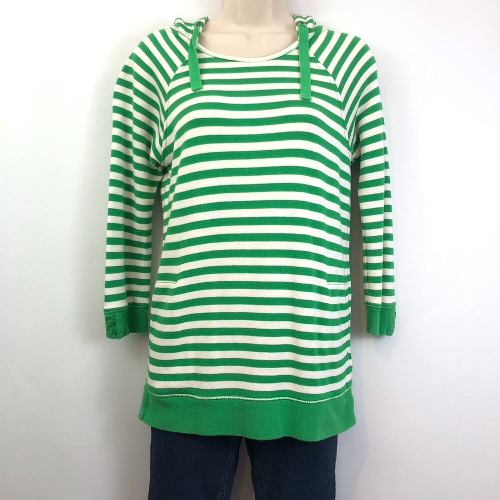 Gap Green White Stripe Hoodie Sweatshirt